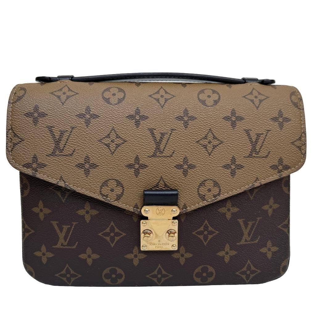 Louis vuitton Pochette metis reverse monogram lv hand tas, Ophalen of Verzenden, Zo goed als nieuw, Beige