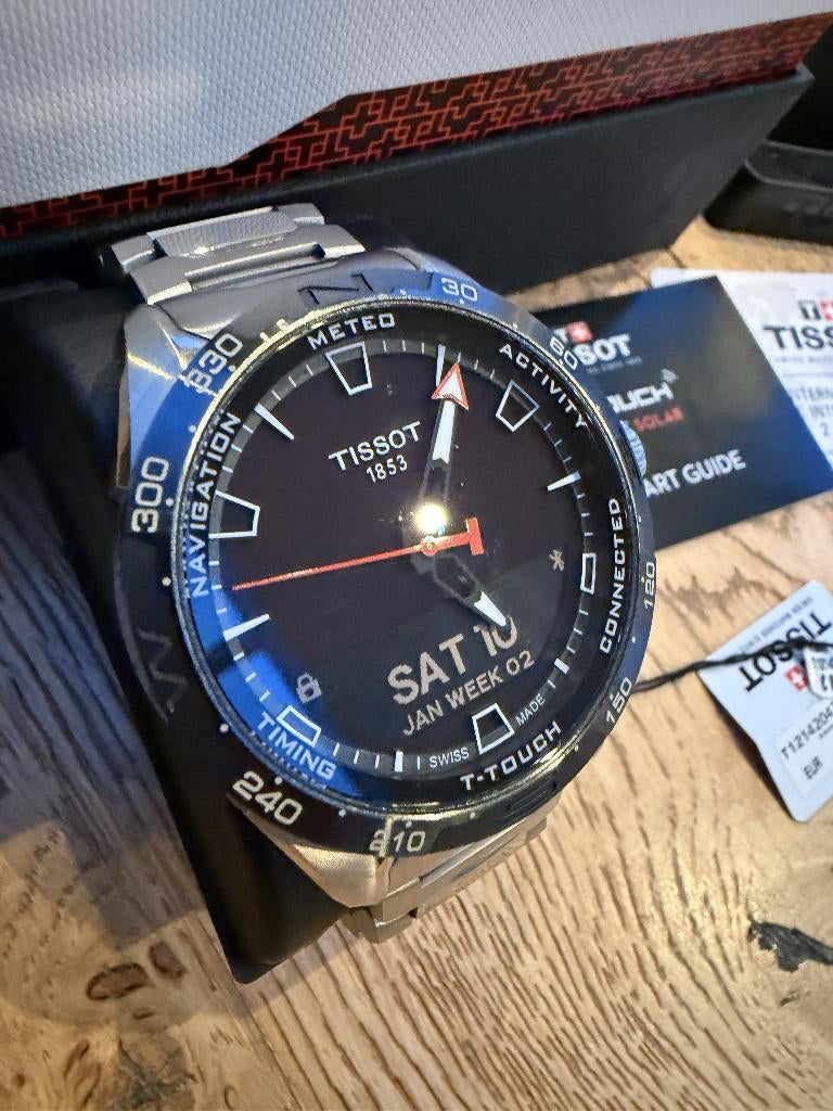 Tissot T-Touch Connect Solar + extra band - Zeer Goede Staat, Ophalen of Verzenden, Zo goed als nieuw, Overige materialen, Overige merken