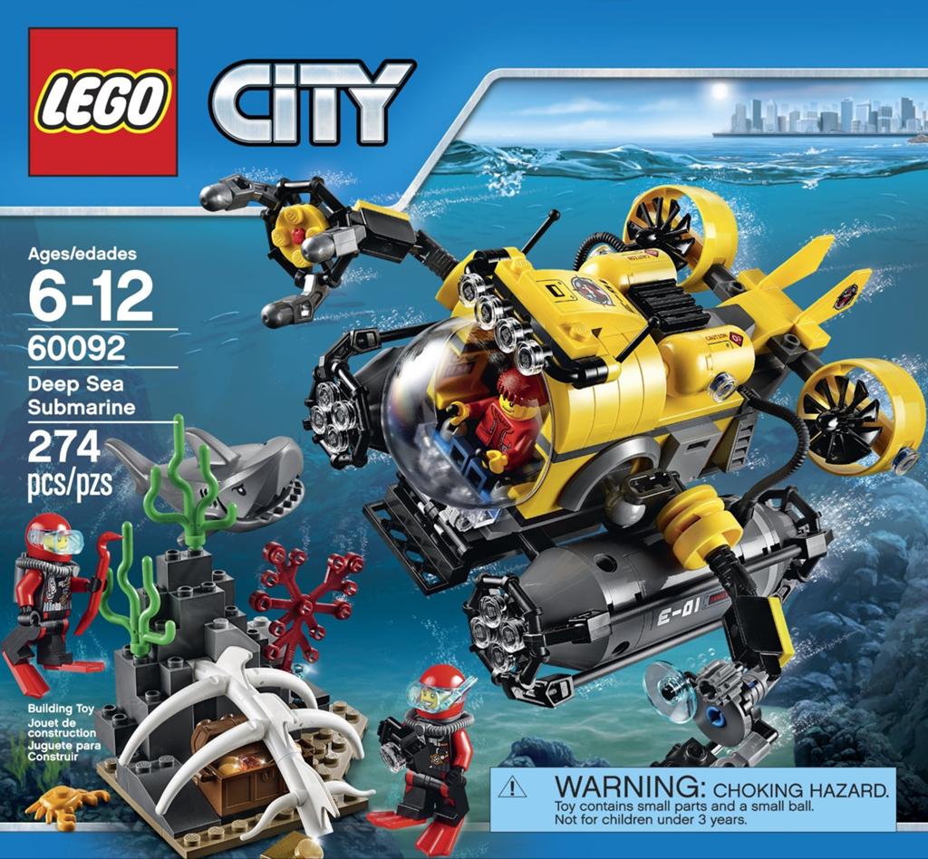 LEGO City set 60092 (diepzee duikboot), Lego, Ophalen of Verzenden, Complete set, Inclusief instructies
