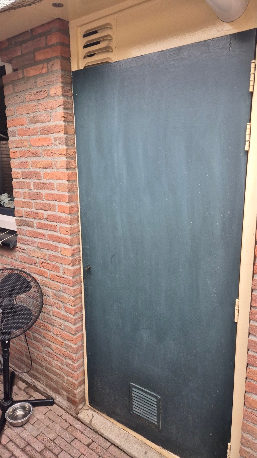 Buitendeur multiplex 89x199 cm, 4 cm dik, Ophalen, Gebruikt, 80 tot 100 cm, Minder dan 200 cm