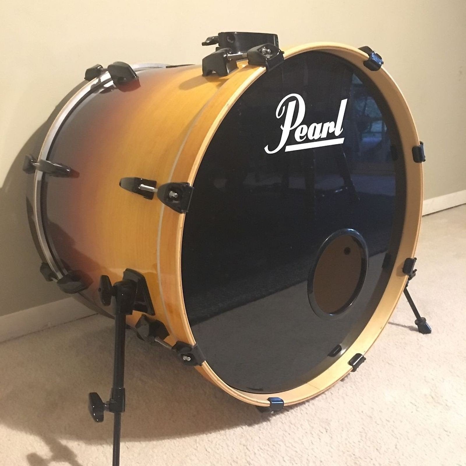 Pearl Basdrum 22 inch  incl. Hoes - gebruikt, Ophalen of Verzenden, Gebruikt, Pearl