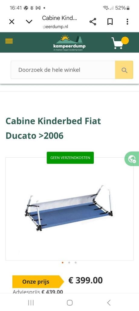 #Kinderbedje  camper o.b.v. Fiat Ducato /Citroën of Peugeot, Ophalen, Zo goed als nieuw