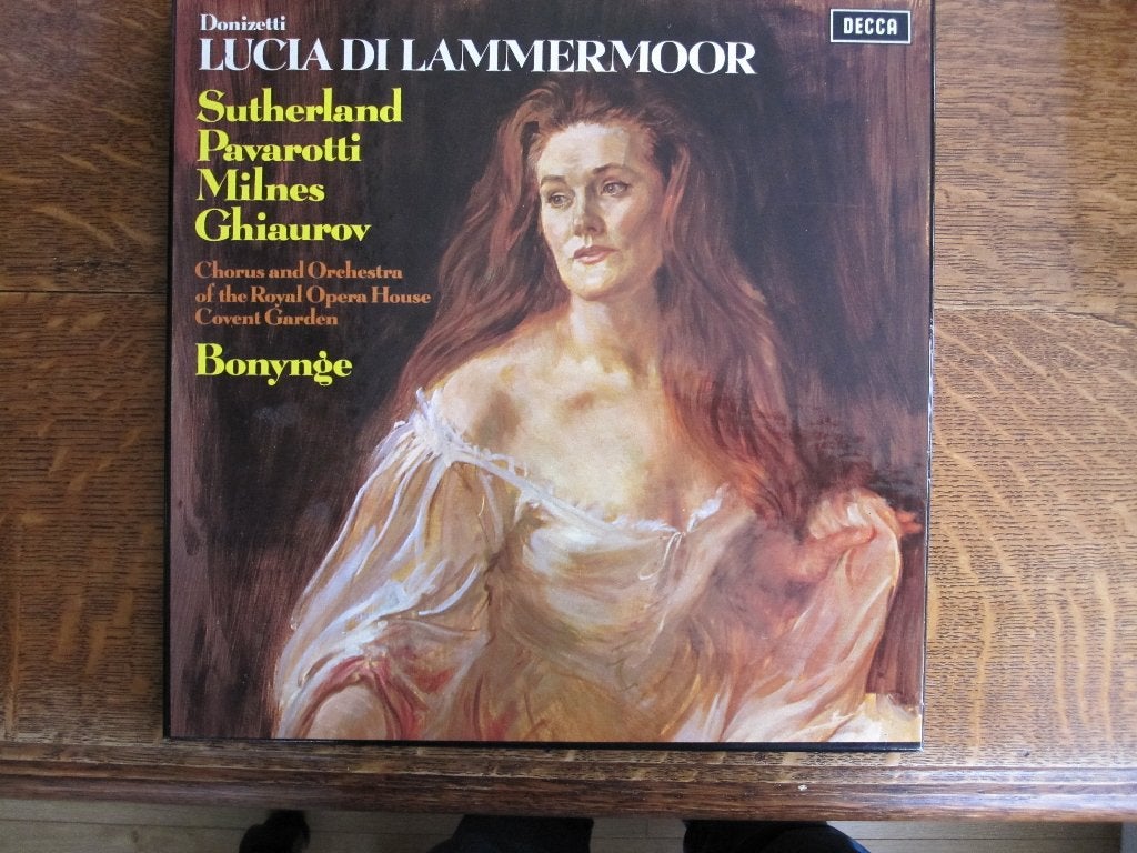3 LP box Pavarotti en Sutherland "Lucia di Lammermoor", Boxset, Gebruikt, Opera of Operette, Ophalen of Verzenden