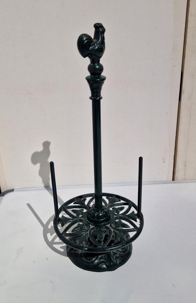 Brocant gietijzeren keukenrolhouder Vintage, Ophalen of Verzenden, Zo goed als nieuw, Minder dan 50 cm