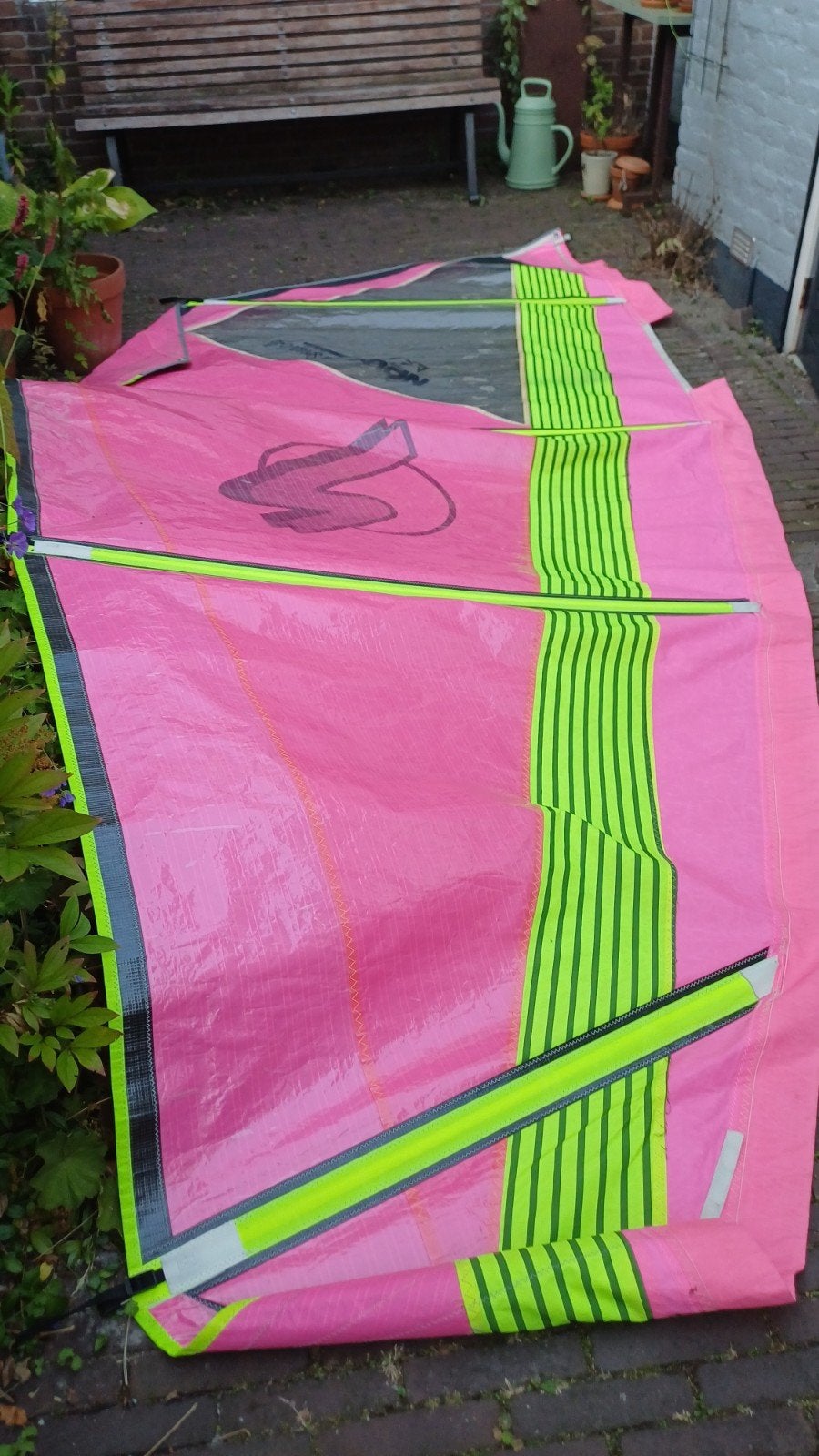 NPU / Klepper retro windsurfzeil  6.9  Goede staat, Ophalen, Overige merken, Zeil, 6.5 m² tot 8 m²