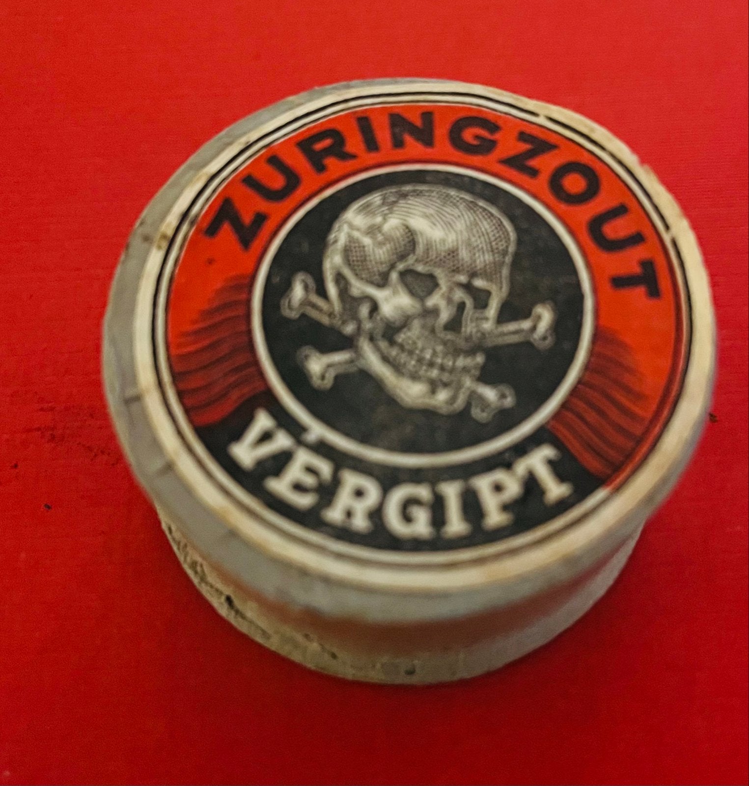 Antiek Zuringzout doosje "VERGIPT uit 1900, Antiek en Kunst, Antiek | Overige Antiek, Verzenden