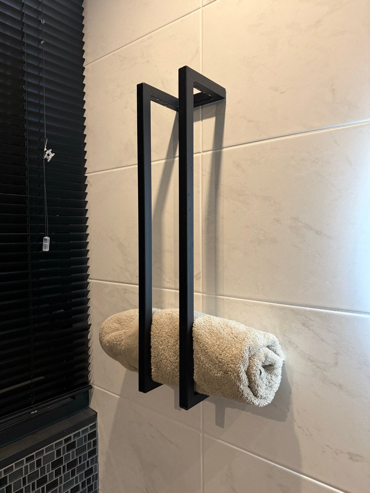 2x Stijlvol Zwart Handdoekenrek voor Badkamer, Ophalen, Zo goed als nieuw, Zwart, Handdoekenrek