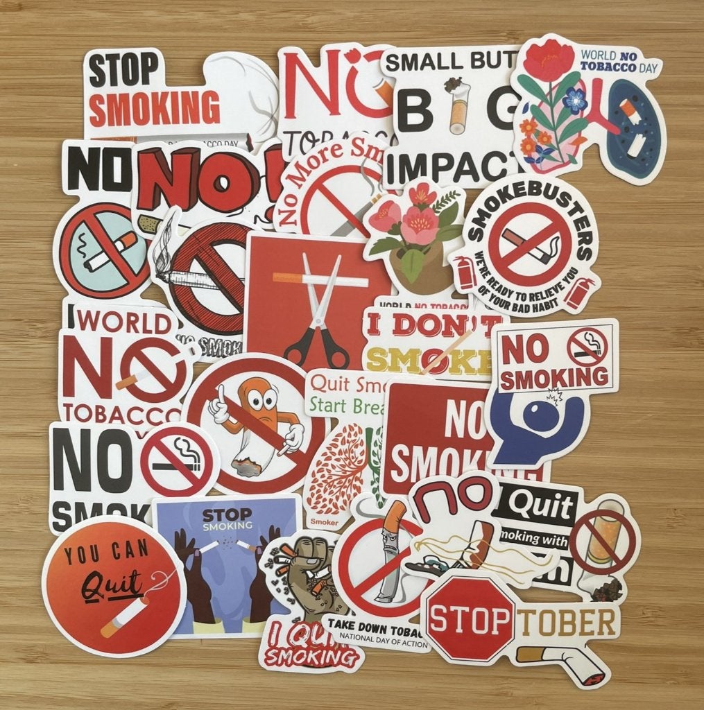 Stop met roken, No Smoking, Quit smoking stickers, Verzenden, Nieuw