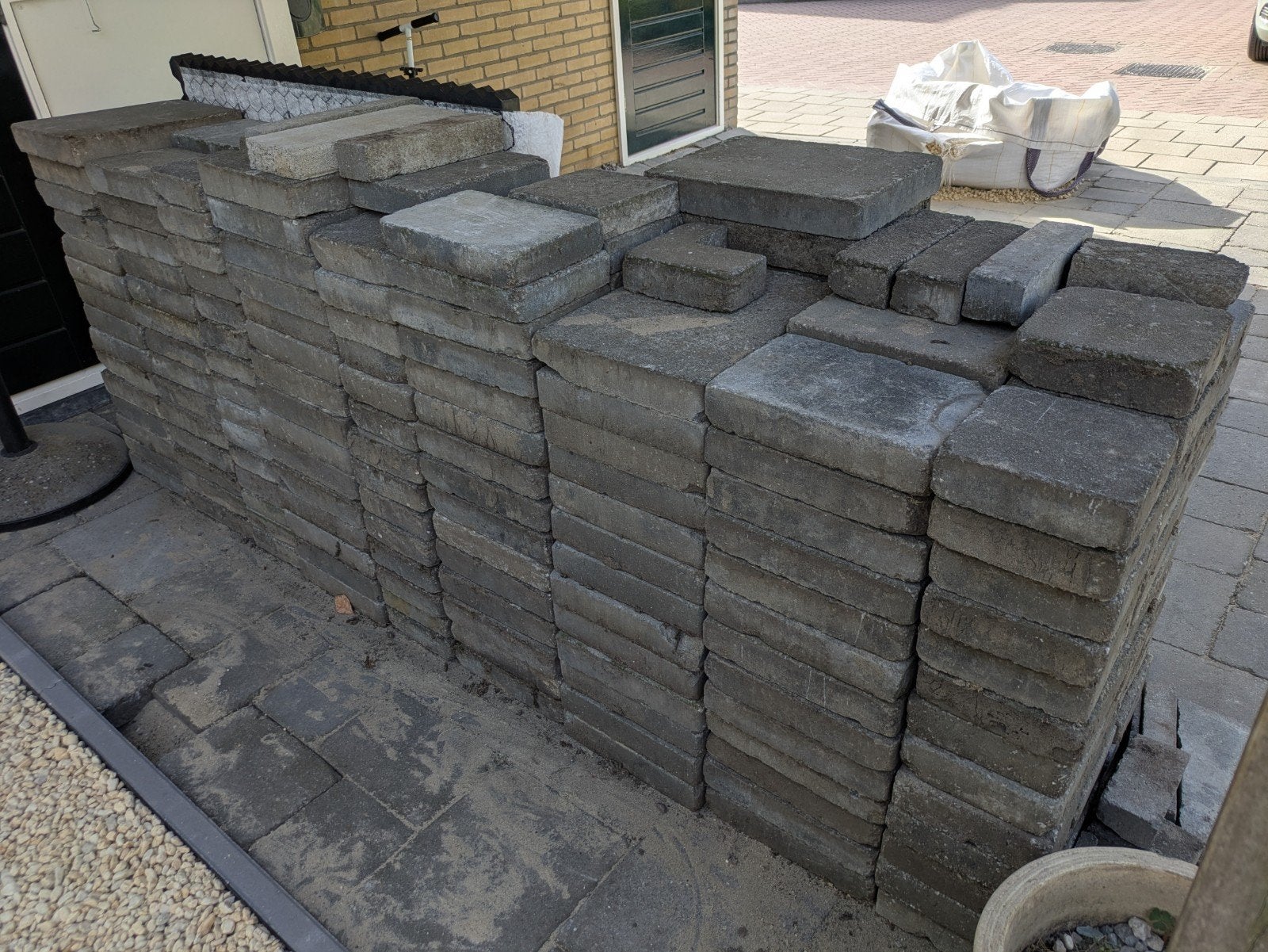Tuin tegels, Ophalen, Hardsteen, 20 tot 40 cm, 10 m² of meer