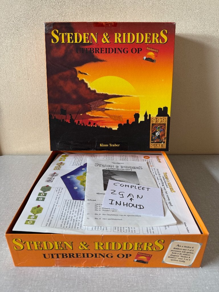 Kolonisten Catan uitbreiding Steden en Ridders  beschadigd, Een of twee spelers, Ophalen of Verzenden, Zo goed als nieuw, 999 Games