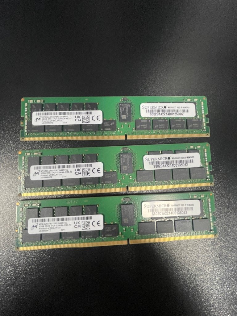 32GB 2RX4 PC4-3200AA-RB2-12 Dimm, Ophalen, 32 GB, Server, DDR4