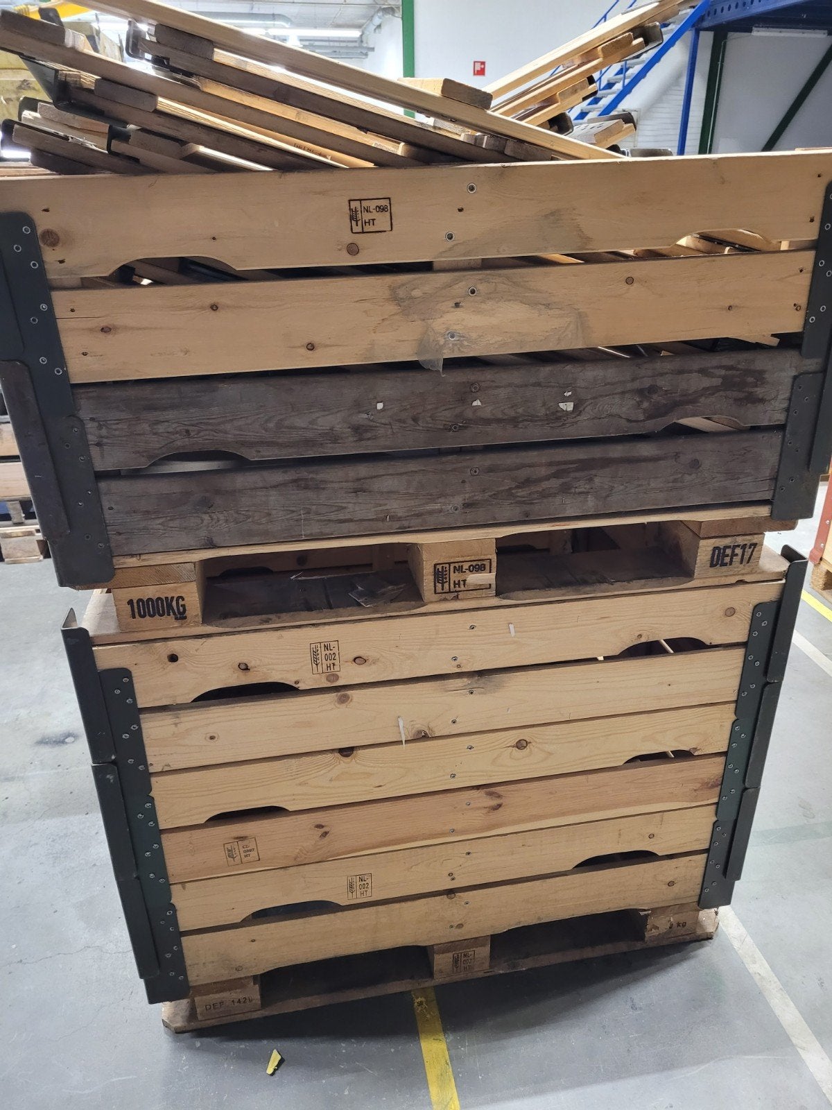Stevige houten pallet opzetranden - Gebruikt, Gebruikt, 100 cm of meer, 60 cm of meer, Bak of Kist