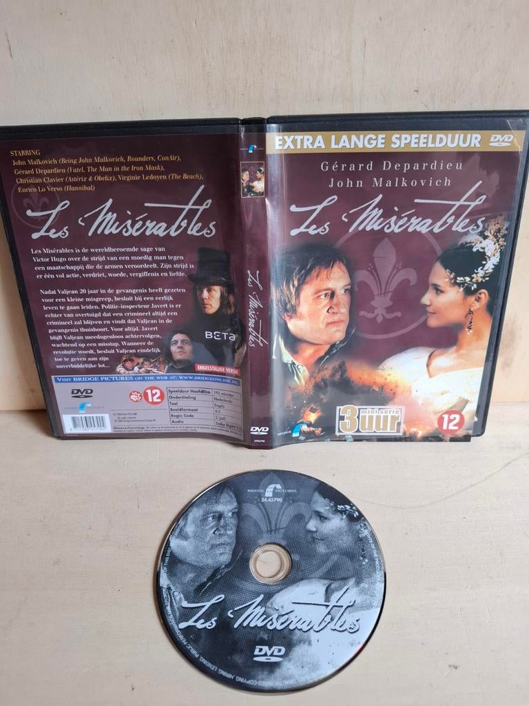 Les Misérables
- Gérard Depardieu - Avontuur Drama - DVD, Vanaf 12 jaar, Ophalen of Verzenden, Zo goed als nieuw, Historisch of Kostuumdrama