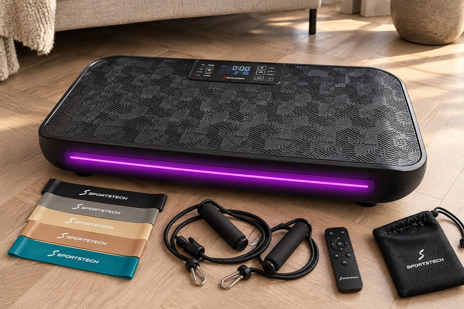 Sportstech sVibe 4D Trilplaat | 99 niveaus + accessoires, Sport en Fitness, Ophalen, Nieuw