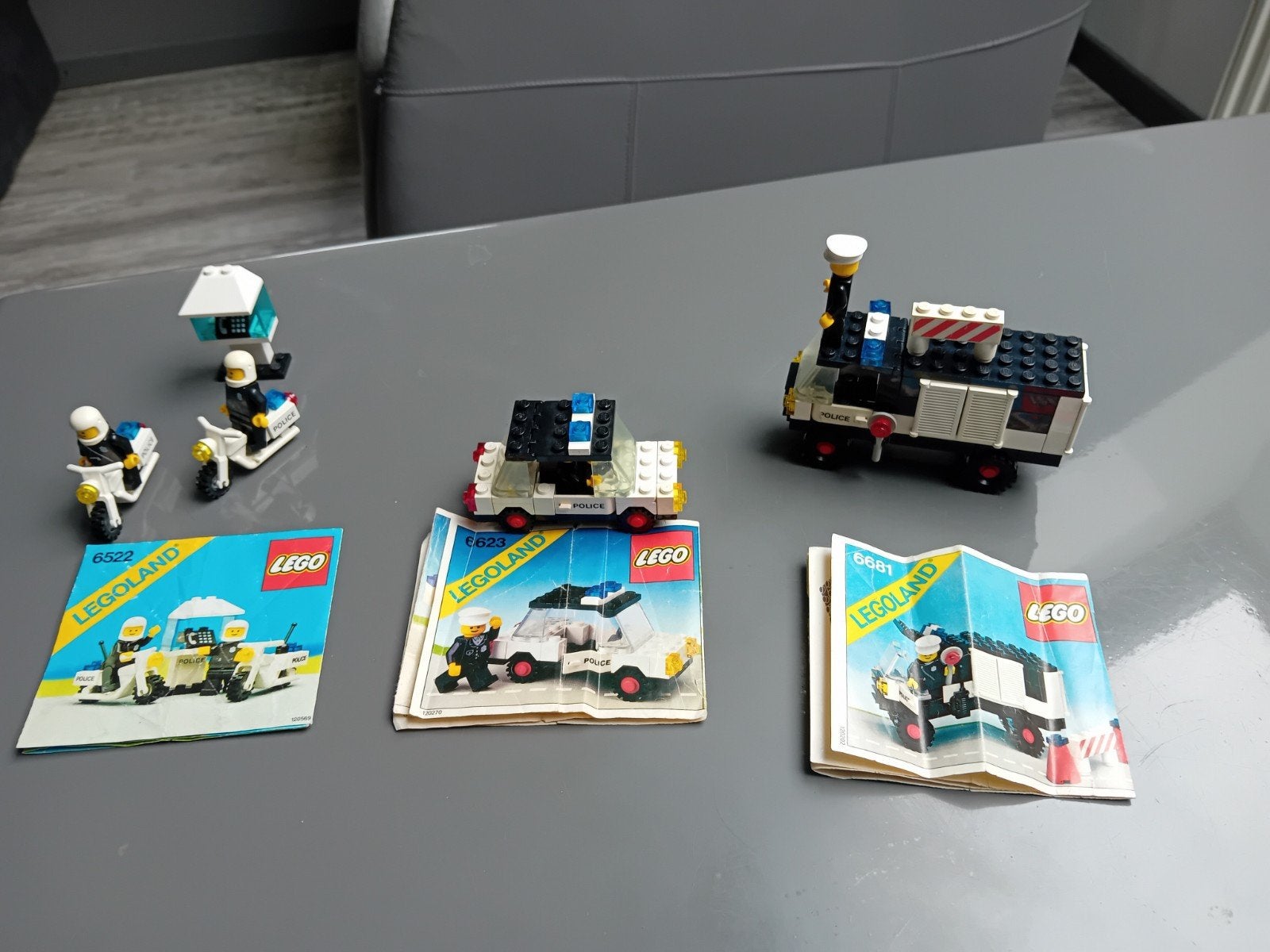 3 lego politiesetjes jaren 80.  6522.   6623.   6681., Ophalen of Verzenden, Gebruikt