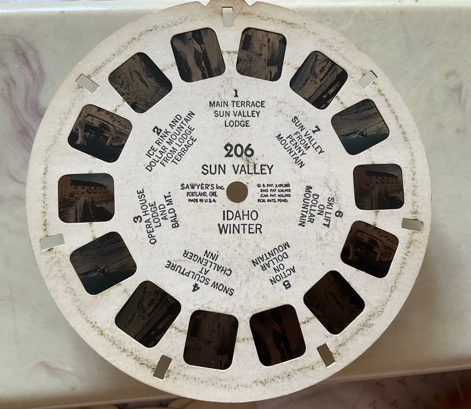 View Master schijfje Sun Valley, Idaho, USA, Ophalen of Verzenden, Zo goed als nieuw