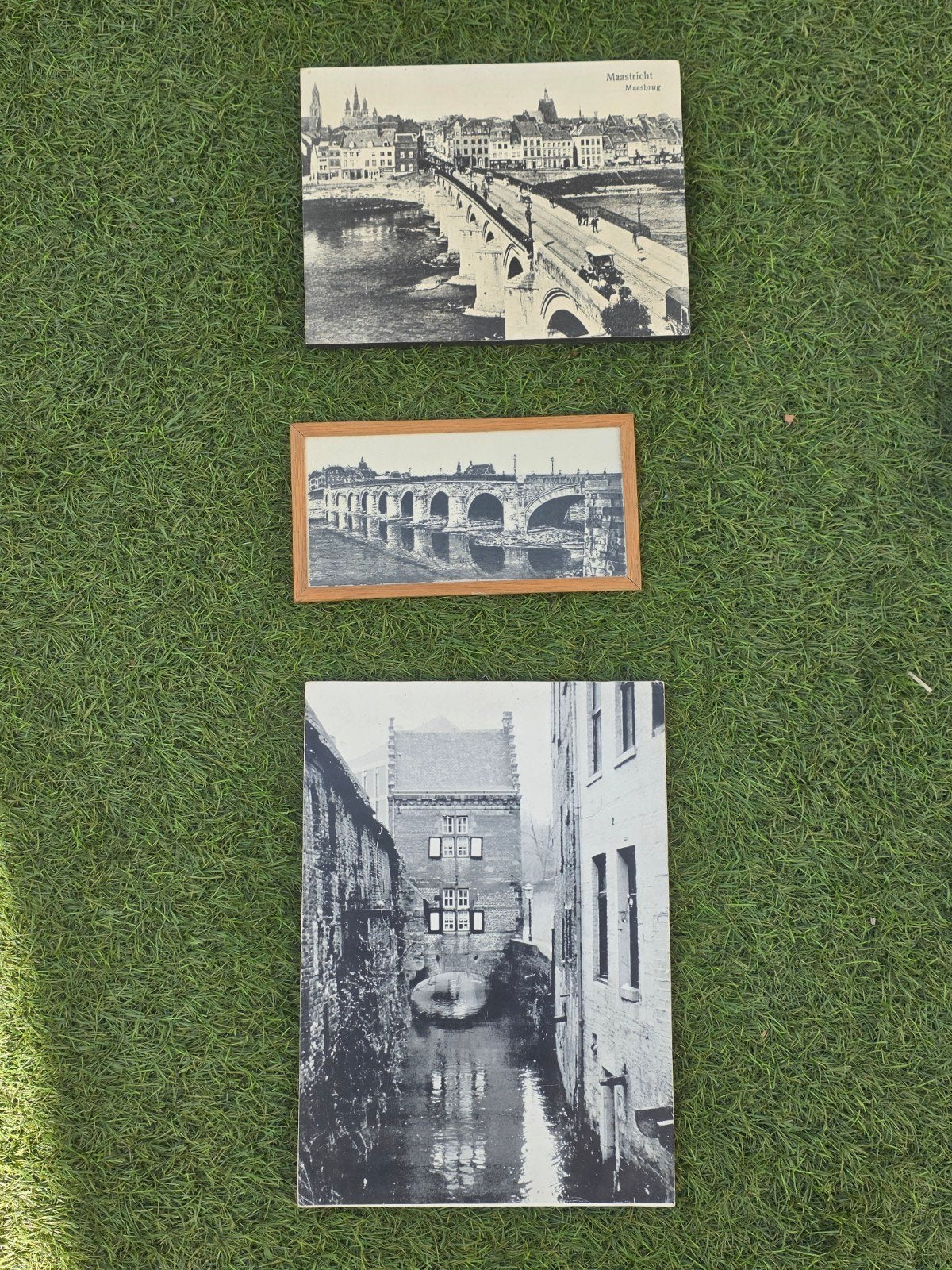 Oude Maastrichtse prenten - historische stadsgezichten, Ophalen of Verzenden, Print, Prent, Ingelijst