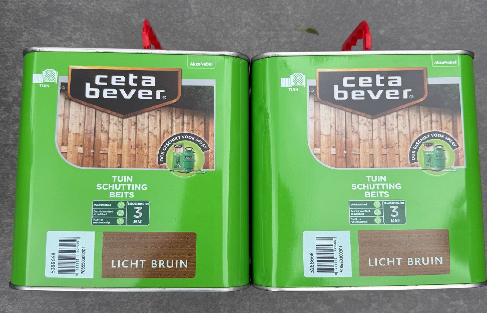Ceta Bever Tuinschutting Beits Lichtbruin 2,5L, Doe-het-zelf en Verbouw, Verf, Beits en Lak, Ophalen, Bruin, Nieuw, Beits