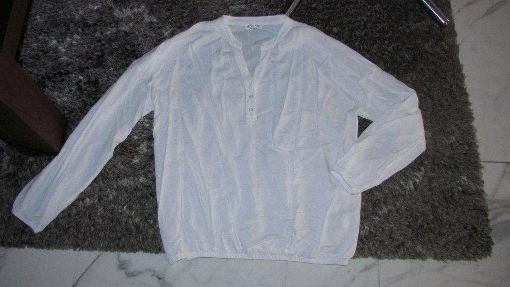 46 ENJOY blouse xl wit, Kleding | Dames, Ophalen of Verzenden, Zo goed als nieuw, Maat 46/48 (XL) of groter, Wit