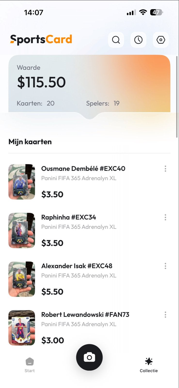 Panini FIFA 365 Adrenalyn XL Excellence en bulk kaarten, Ophalen of Verzenden, Zo goed als nieuw, Buitenlandse clubs, Spelerskaart