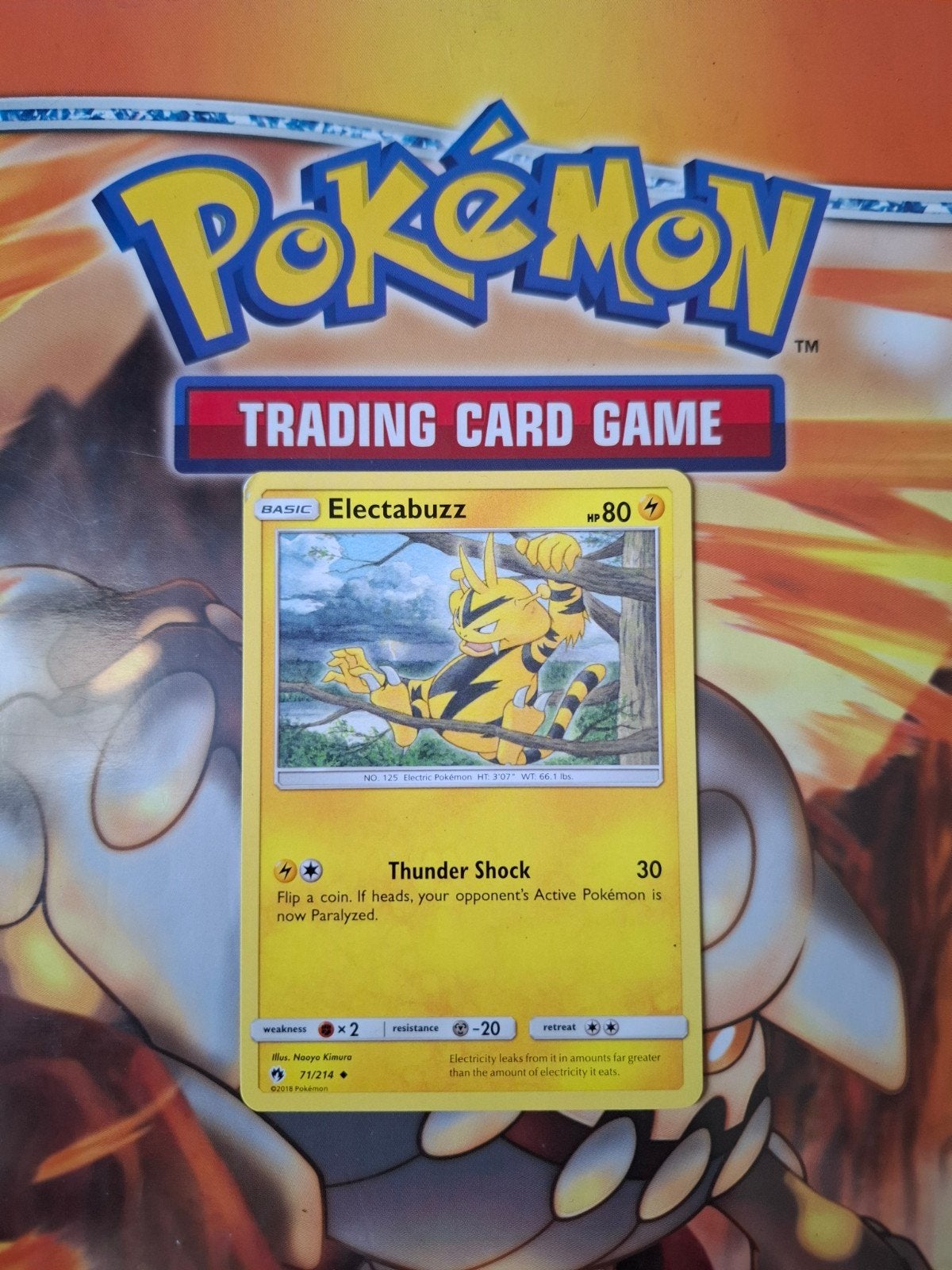 Electabuzz 71/214 Sun&moon Lost Thunder pokemon kaart, Ophalen of Verzenden, Gebruikt, Losse kaart