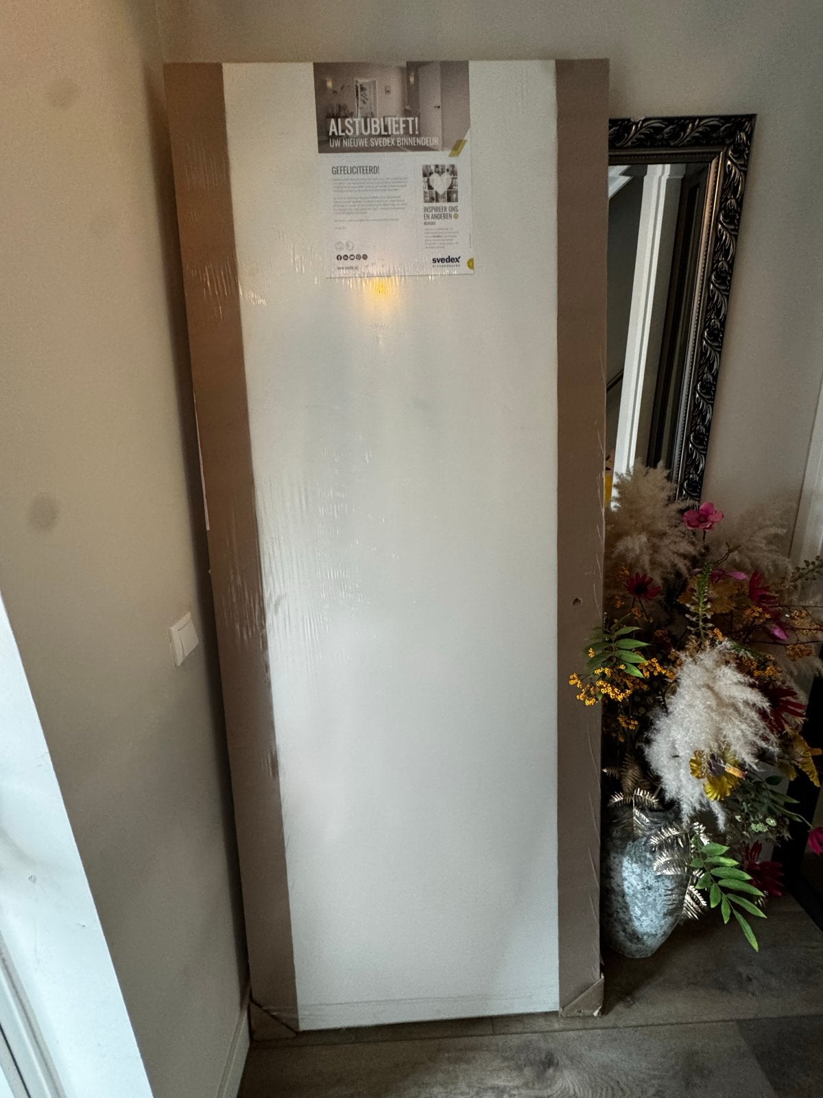 Svedex binnendeur 83 x 211,5 rechtsdraaiend alpine wit, Ophalen, 80 tot 100 cm, 215 cm of meer, Binnendeur