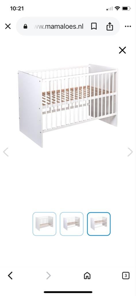 Wit baby ledikant zo goed als nieuw, Ophalen of Verzenden, Zo goed als nieuw, Ledikant