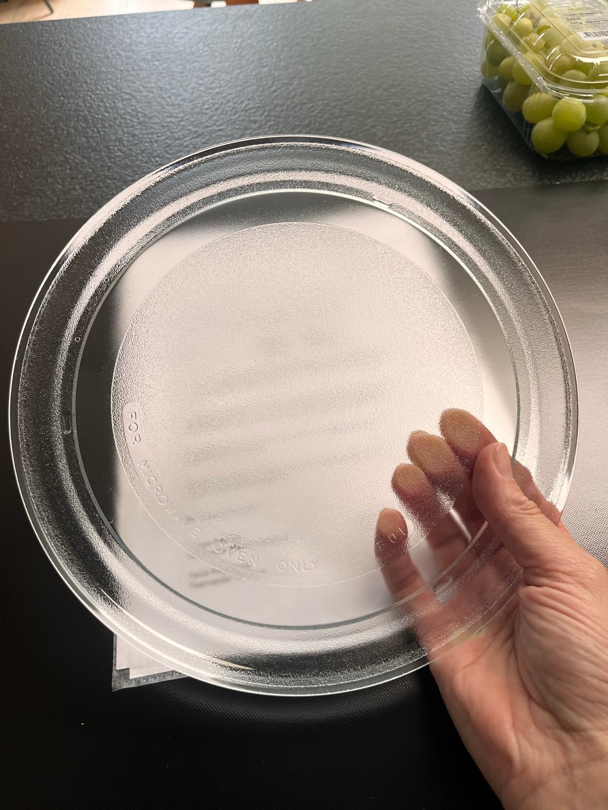 Glazen schaal / bord voor magnetron / oven 24,5 cm, Ophalen of Verzenden