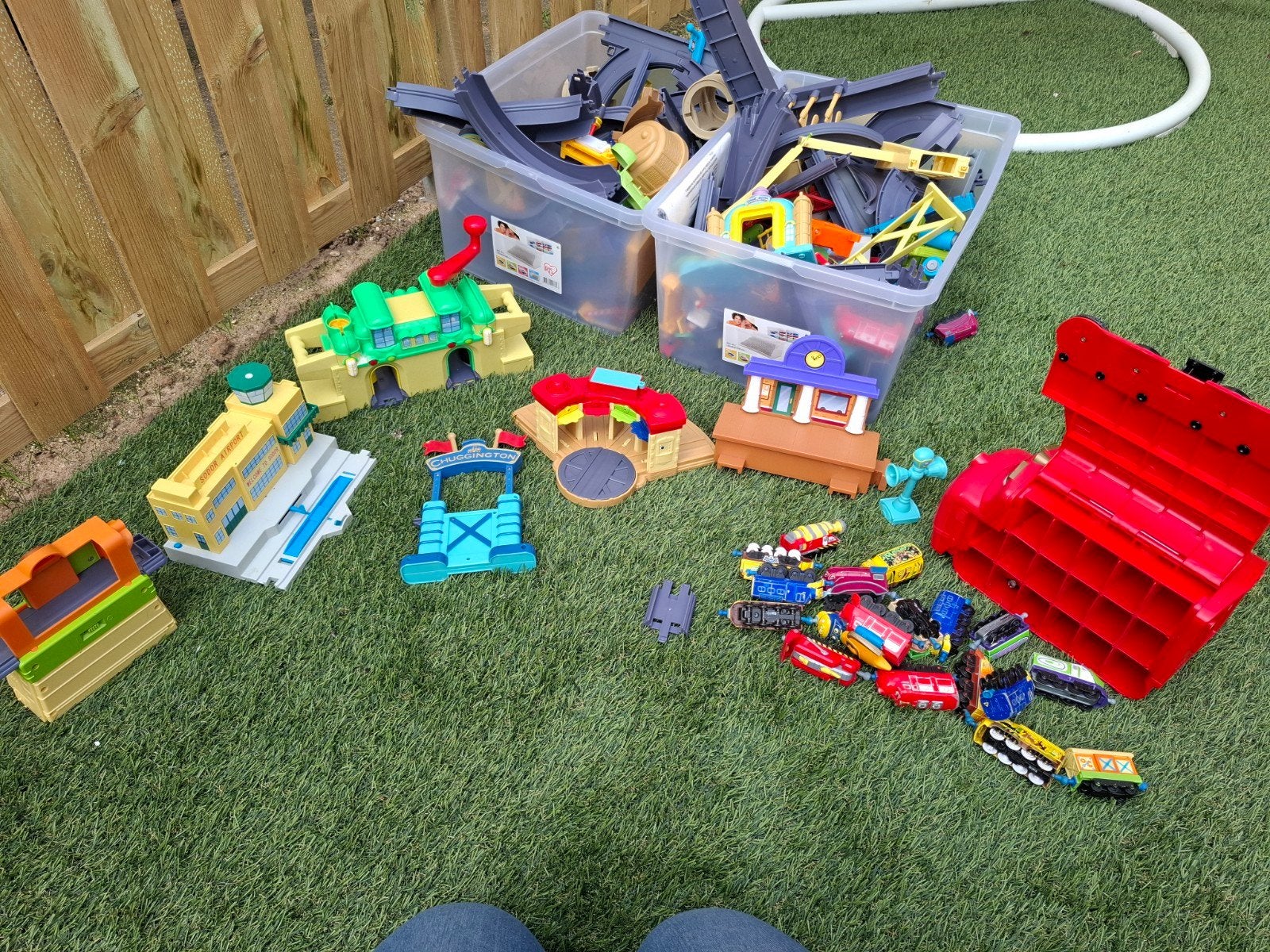 Grote Chuggington Treinbaan Collectie met Treinen en Koffers, Ophalen of Verzenden