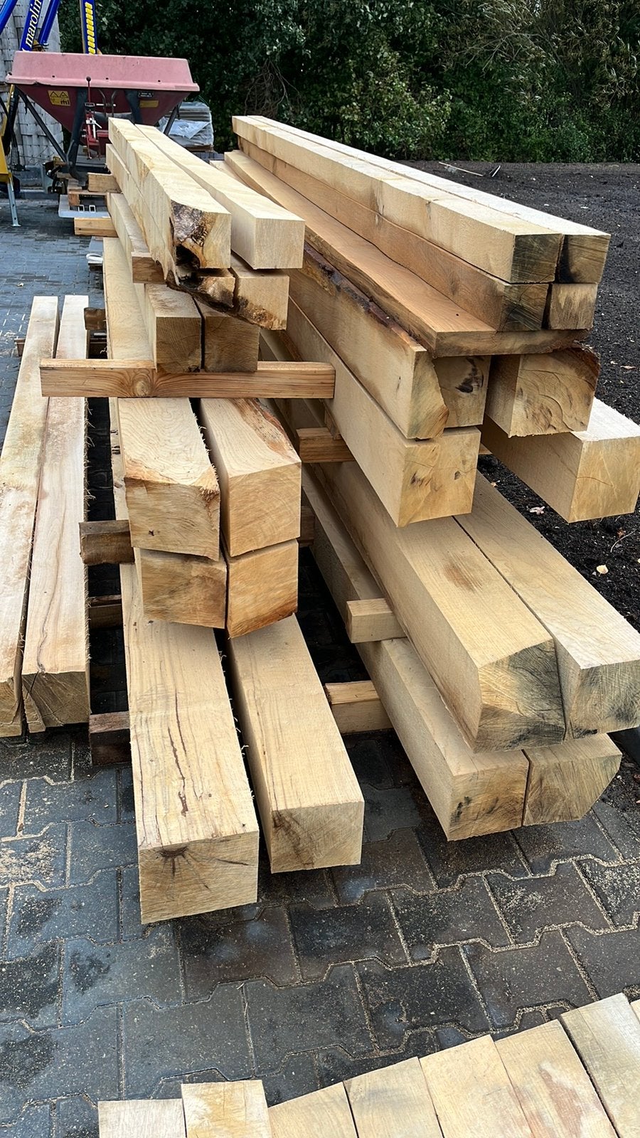 Eiken palen en balken, Ophalen, Nieuw, 250 cm of meer, Balken