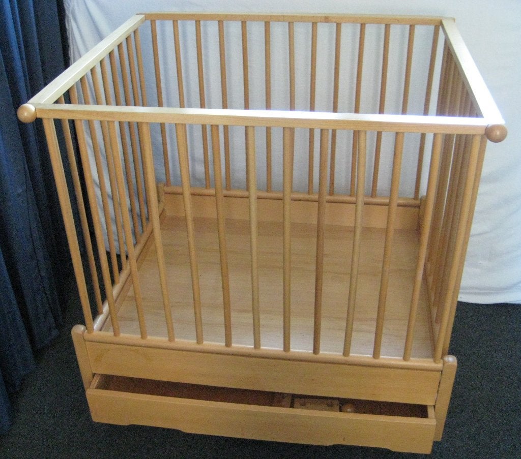 Baby box Houten, Kinderen en Baby's, Boxen, Ophalen, Gebruikt, Lade