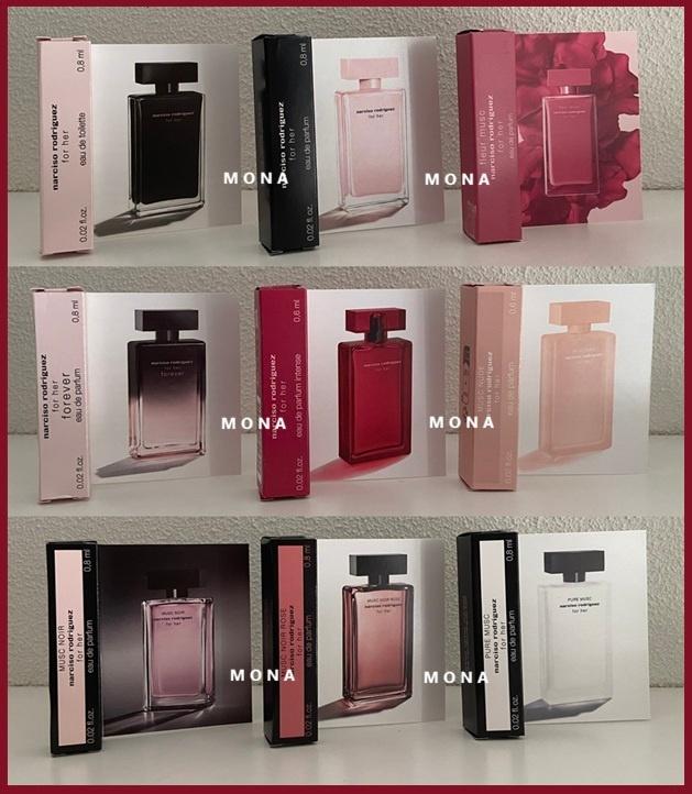 NarcisoRodriguez for Her set 9 parfum samples proefjes, Verzenden, Nieuw
