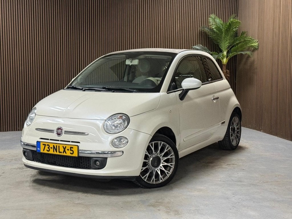 Fiat 500 1.2 Pop Cabriolet dak doet het niet (bj 2010), Auto's, Euro 5, Gebruikt, 4 cilinders, Wit