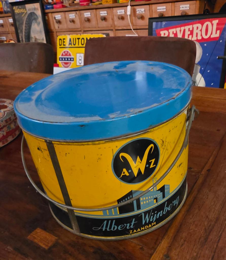 AWZ Albert Wijnberg Zaandam olie vet blik voor olie en vet, Ophalen of Verzenden, Gebruikt, Overige