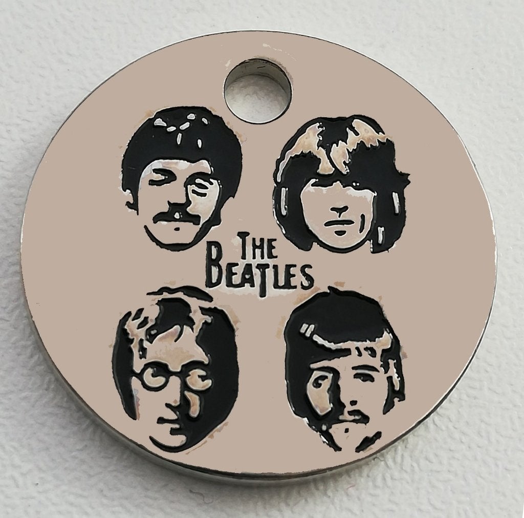 Winkelwagenmuntje met silhouetten van The Beatles, Ophalen of Verzenden