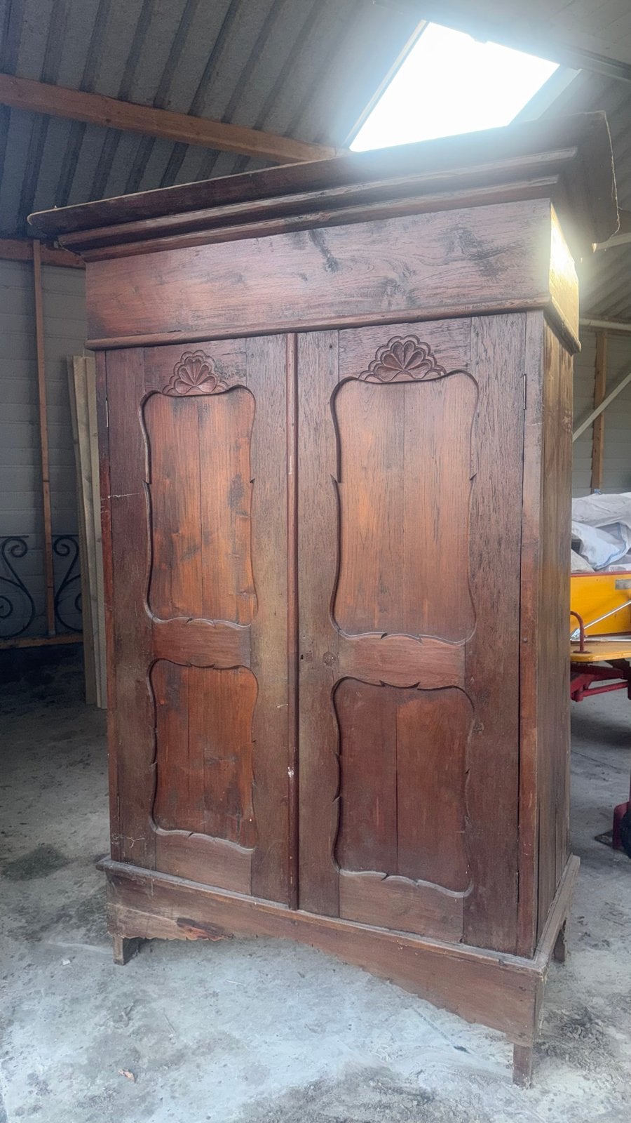 Unieke Koloniale Biedermeier Kast - 2.20m Hoog, Antiek en Kunst, Antiek | Meubels | Kasten, Ophalen of Verzenden