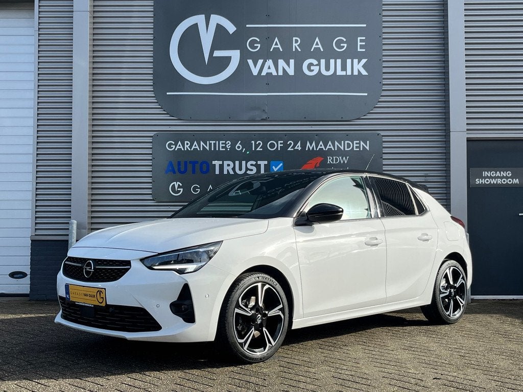 Opel Corsa 1.2 GS Line 131PK Automaat,TwoTone,Navi,Clima,Cru, Auto's, Opel, Gebruikt, 1133 kg, Leder en Stof, Wit