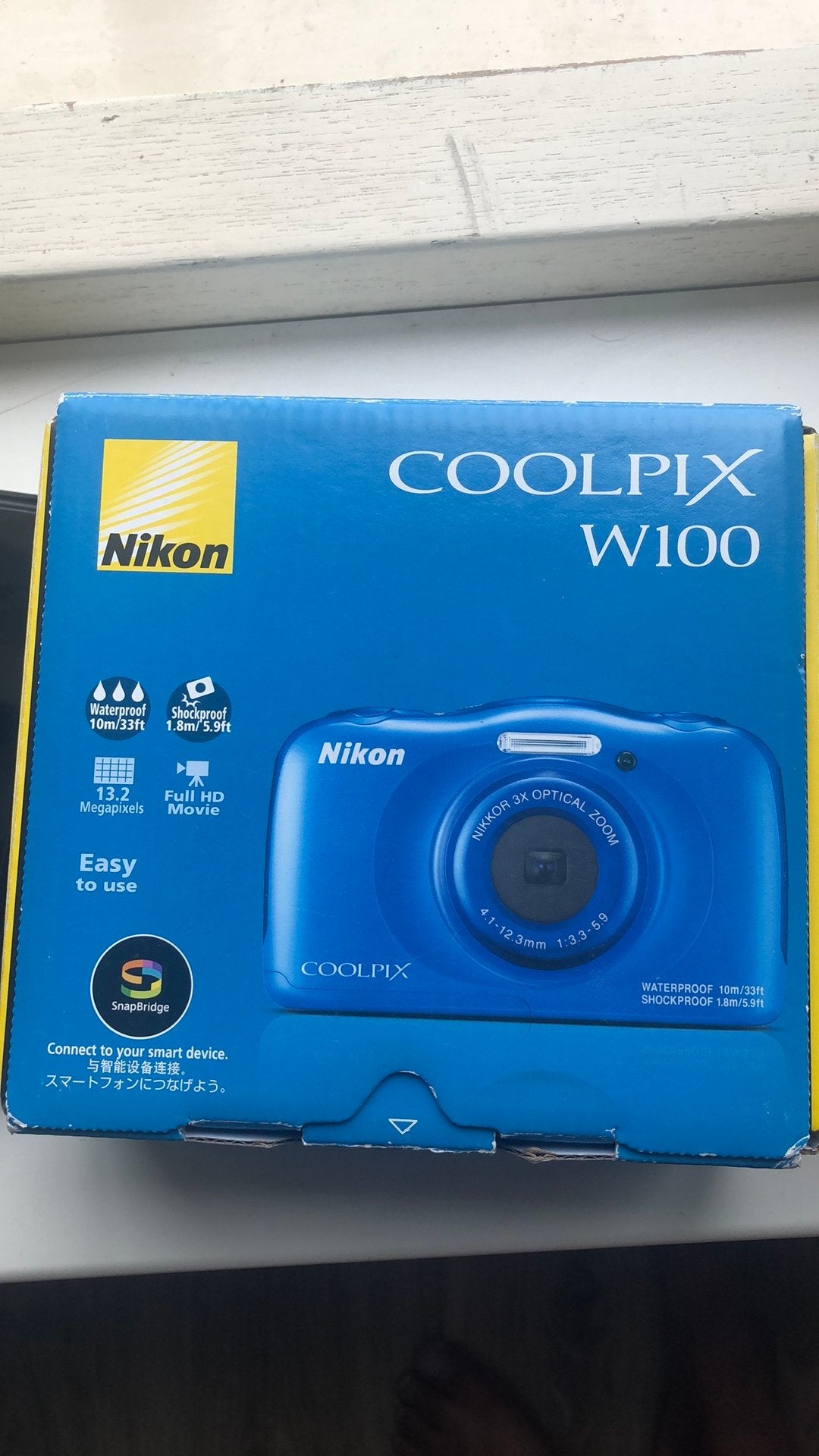 Nikon Coolpix W100 Blauw - Waterdichte Compactcamera nieuw, Ingebouwde flitser, Ophalen of Verzenden, Zo goed als nieuw, Compactcamera
