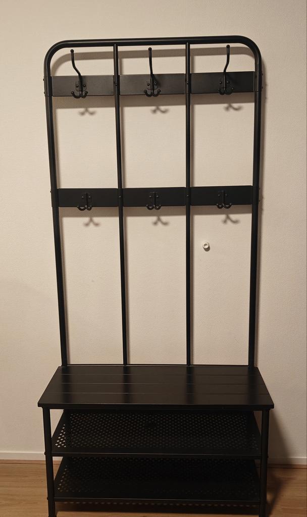 Ikea Kapstok met schoenenrek - Zwart metaal, Ophalen of Verzenden, Zo goed als nieuw