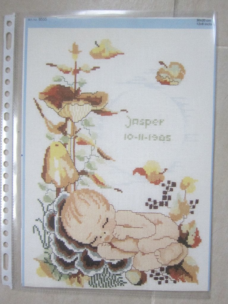 Borduurpatroon GEBOORTE BABY TEGEL WANDDECORATIE, Ophalen of Verzenden, Zo goed als nieuw, Handborduren, Patroon