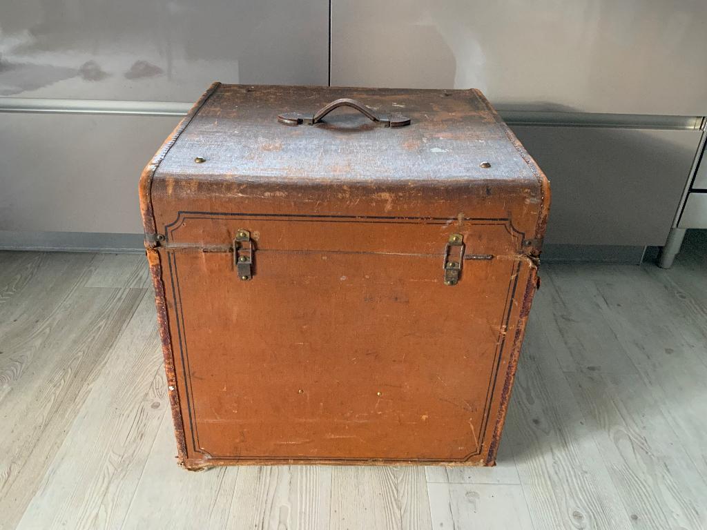 Vintage Hutkoffer / Stoomkist Authentiek, dekenkist, Ophalen, Gebruikt, 50 tot 100 cm, 50 tot 75 cm