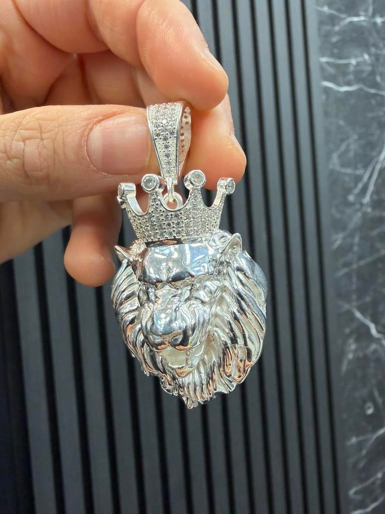 925 zilveren leeuw hanger, Ophalen of Verzenden, Zo goed als nieuw, Zilver