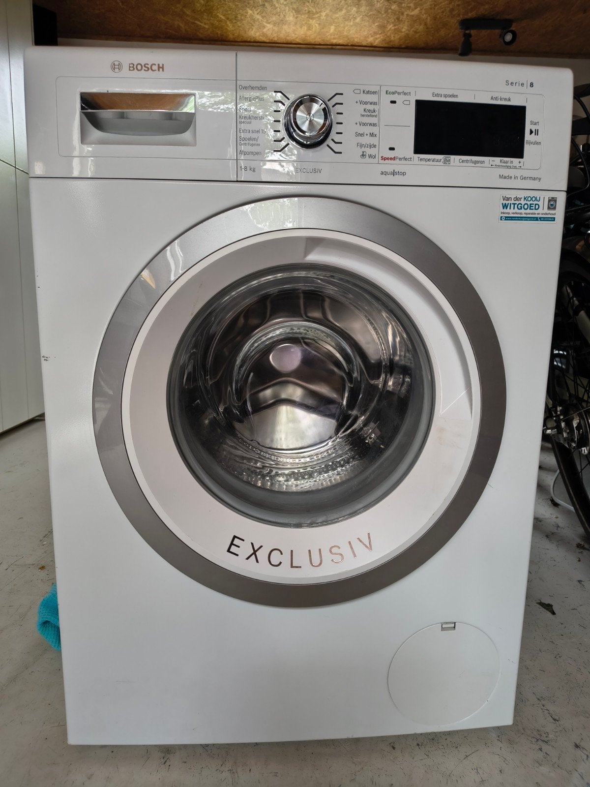 Bosch Exlusiv serie 8 wasmachine, Ophalen, Refurbished, Voorlader, 85 tot 90 cm