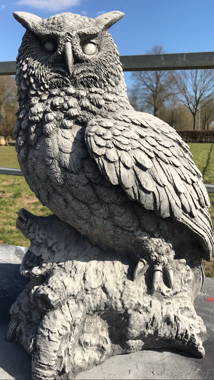 XL Uil 56cm 50kg UHU Uilen Kerkuilen Kautz Sneeuwuil Adelaar, Tuin en Terras, Tuinbeelden, Ophalen of Verzenden, Nieuw, Beton
