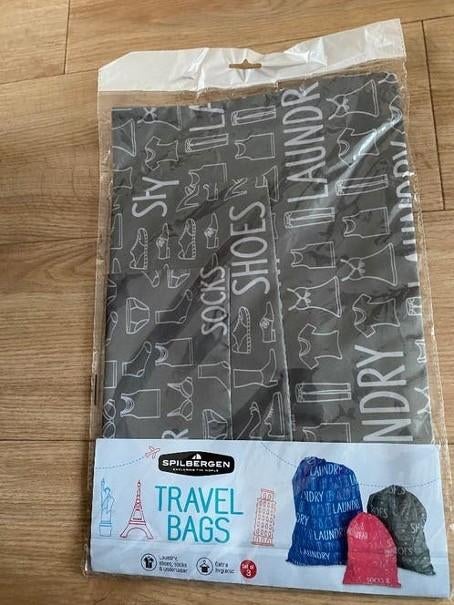 Blauwe laundryset reiswaszakken en bh-waszak, 30 cm of meer, Blauw, Ophalen of Verzenden, Nieuw