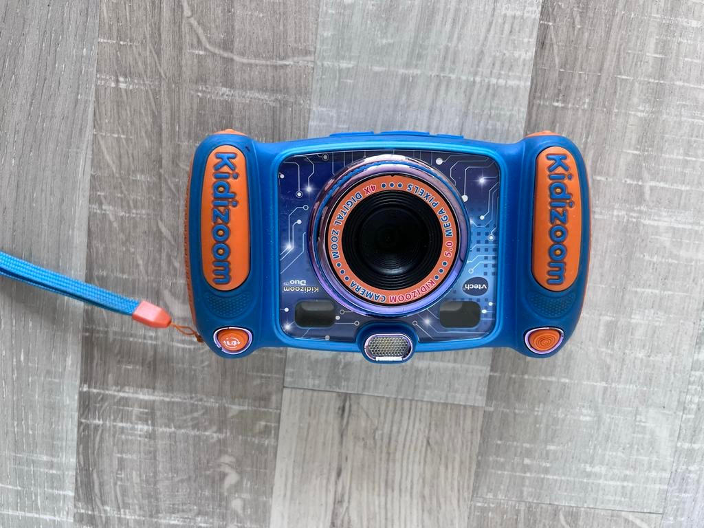 VTech Kidizoom Duo kindercamera - Blauw/Oranje, Kinderen en Baby's, Speelgoed | Vtech, Ophalen of Verzenden, Zo goed als nieuw