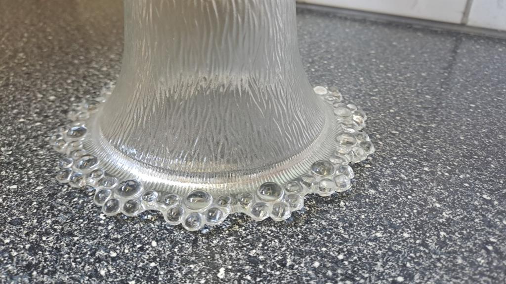 Grote glazen bowlset met 6 bijbehorende kopjes., Huis en Inrichting, Keuken | Servies, Overige typen, Ophalen of Verzenden, N.v.t