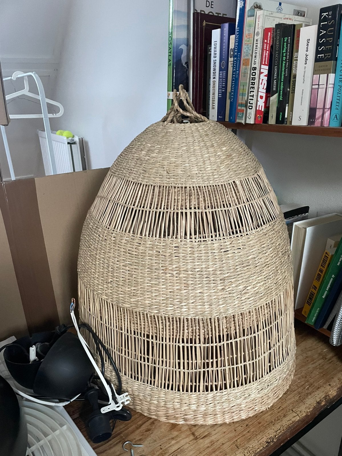 Torared hanglamp ikea 2 stuks, Hanglamp, 50 cm, Natuurlijk materiaal, Rond