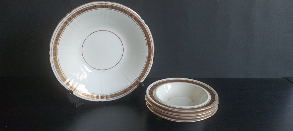 Rosina Queens schaal en dessertschaaltjes met Versace motief, Huis en Inrichting, Keuken | Servies, Overige merken, Ophalen of Verzenden