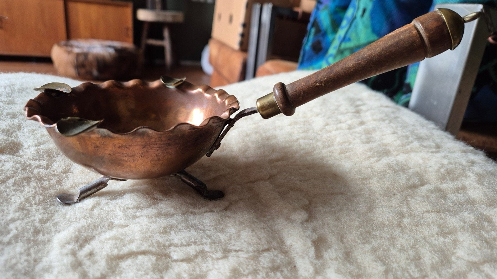 Koper bronzen asbak mooie nette staat antiek vintage, Ophalen of Verzenden, Brons